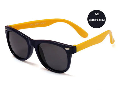 Kids Polarized Sunglasses – Classic Designer UV Protection Eyewear with TAC Lenses & TR90 Flexible Safety Frame for Boys & Girls