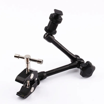 11" Adjustable Friction Articulating Magic Arm + Super Clamp Clip 2-in-1 for DSLR, LCD Monitor, LED Video Light, Camera Accessories