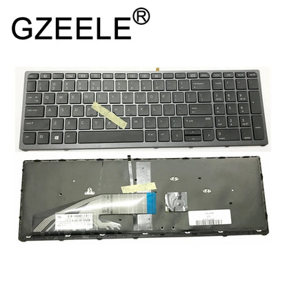 HP ZBook 15 G3/G4 & 17 G3/G4 Backlit Replacement Keyboard – AR/RU/US Layout with Frame (9Z.NCGBC.001 NSK-C87C-01) for Laptop Repair and Upgrade