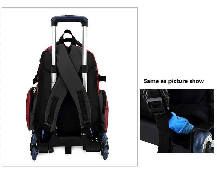 Children’s Wheeled School Trolley Bag | Rolling Backpack for Girls & Boys, Travel Luggage with Wheels