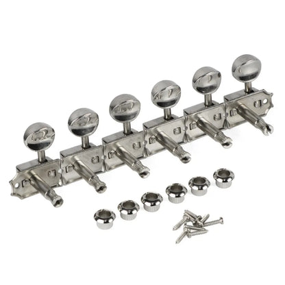 FLEOR Nickel Silver 6-in-Line Vintage Electric Guitar Machine Heads - Tuners, Tuning Keys & Pegs, Guitar Accessories