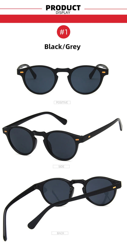 VIVIBEE 2025 Fashion Oval Small Sunglasses – Classic UV400 Clear Transparent Shades for Men & Women
