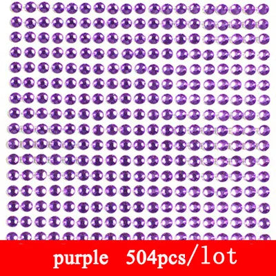 Self Adhesive Rhinestone Stickers - 504/900PCS Acrylic Gems for DIY Crafts & Scrapbooking