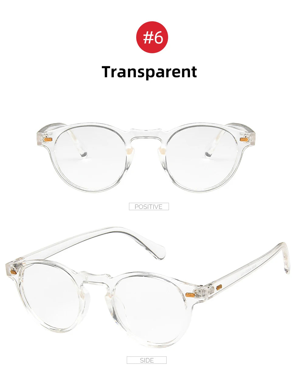 VIVIBEE 2025 Fashion Oval Small Sunglasses – Classic UV400 Clear Transparent Shades for Men & Women