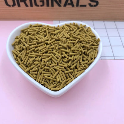100g Colorful Long Clay Sprinkles – 5-6mm DIY Craft Decorations for Phone Deco & Creative Projects