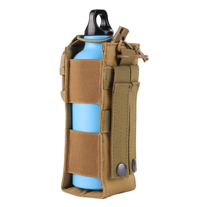 MOLLE Water Bottle Holster Pouch - Outdoor Sports, Hiking, Camping & Travel Canteen Holder EDC Tool Waist Bag