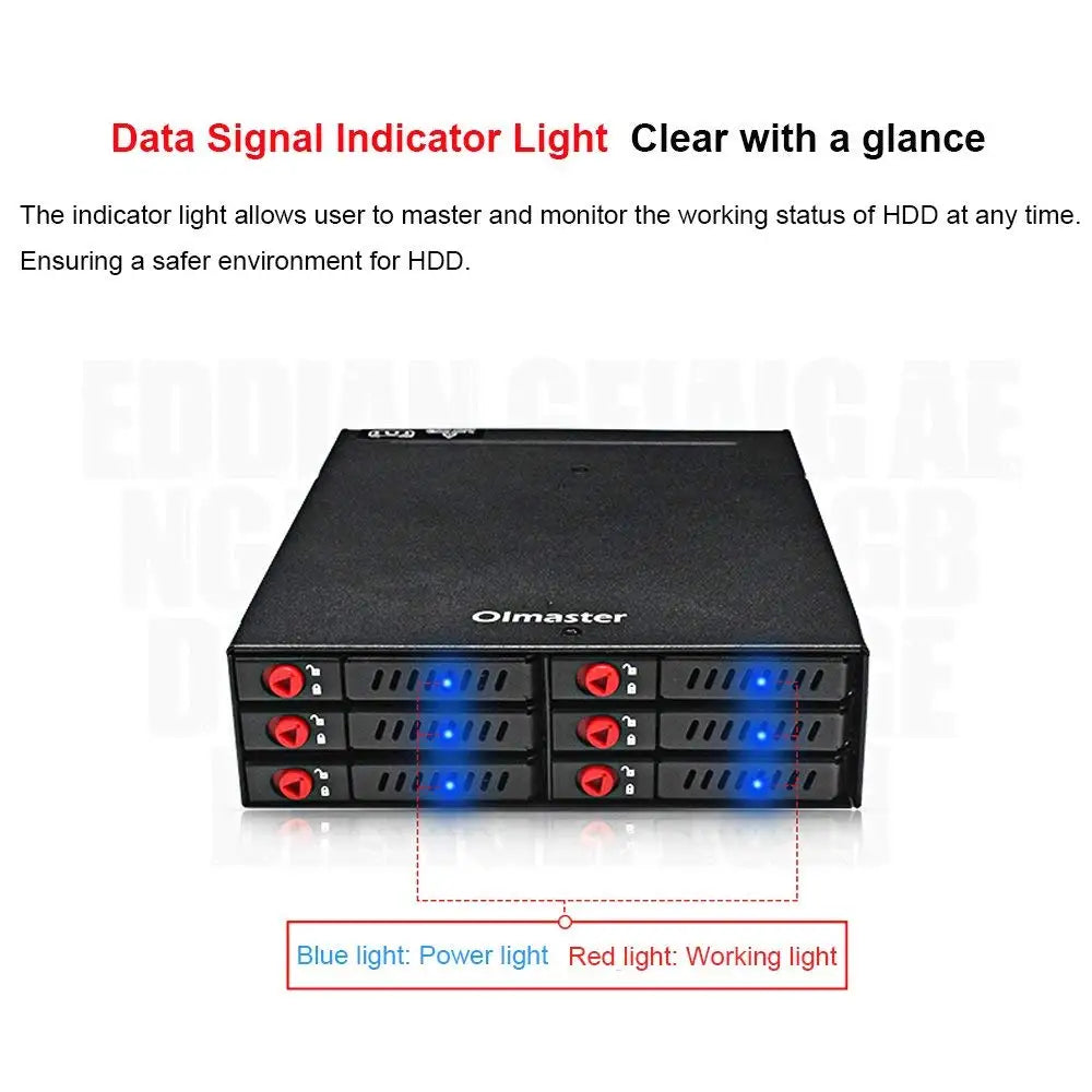 6-Bay & 4-Bay 2.5-inch SATA SSD/HDD Hot Swap Mobile Rack – Data Storage Enclosure for 5.25" Drive Bay