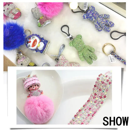 Glitter Rhinestone Chain Trim - SS6 SS16 Crystal Sew-On Glue-On Decoration For DIY Clothing Accessories