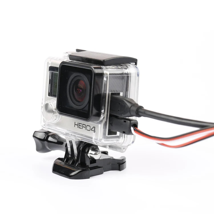 GoPro Hero 3+/4 Open Side Protective Housing Case – Skeleton Shell Cover with Lens Mount for FPV & HDMI Access Action Camera Accessories