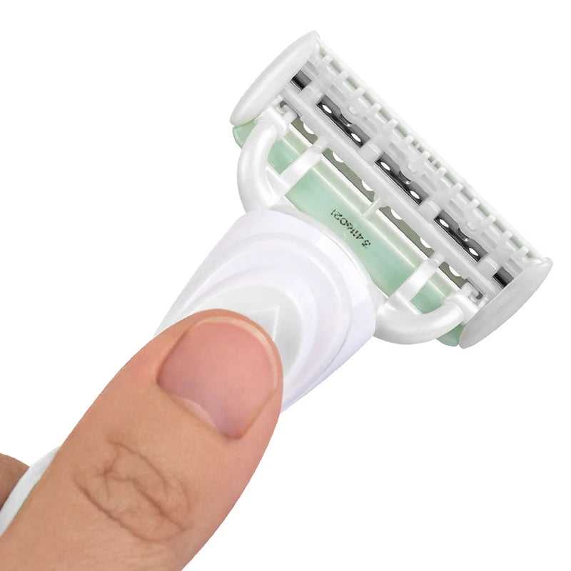 QShave Green Series Women’s Razor — 5-Layer X5 Blade Hair Remover for Bikini & Legs, Valentine’s Day Gift