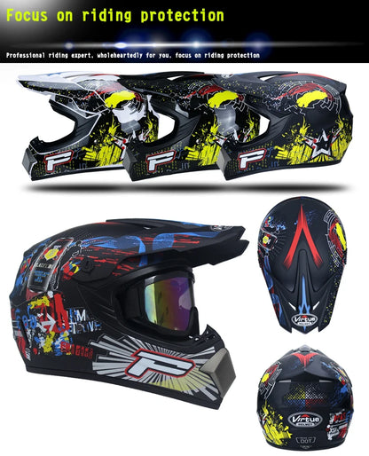 Safety Motocross Helmet for Kids - DOT Approved ATV Cross Bicycle Downhill Capacete, Unisex, Lightweight ABS 1KG