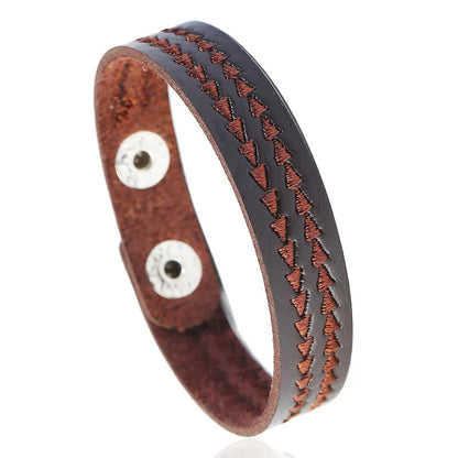 Modyle Vintage Punk Retro Multilayer Leather Bracelet – Handmade Braided Rope Wrap Bangle for Men