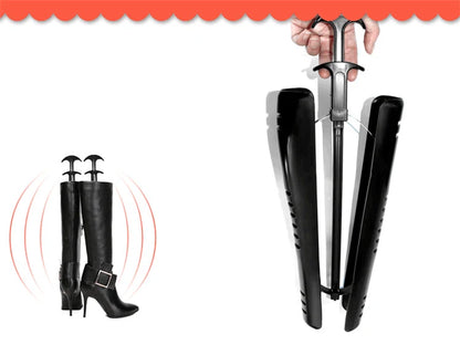 2 Pcs Black Boot Shapers | Practical Long Boot Supporters, Stretcher & Creative Home Storage Holder Hangers