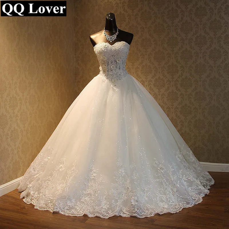 Luxury Lace Wedding Dress - Custom Vintage Plus Size Ball Gown Bridal Vestido De Noiva 2025