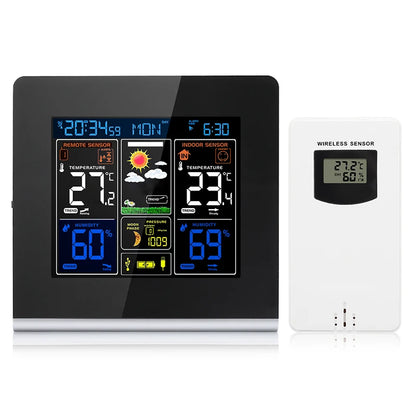 FABISENSE Wireless Weather Station - Indoor & Outdoor Thermometer Hygrometer with Forecast, Barometer, Moon Phase & USB Power
