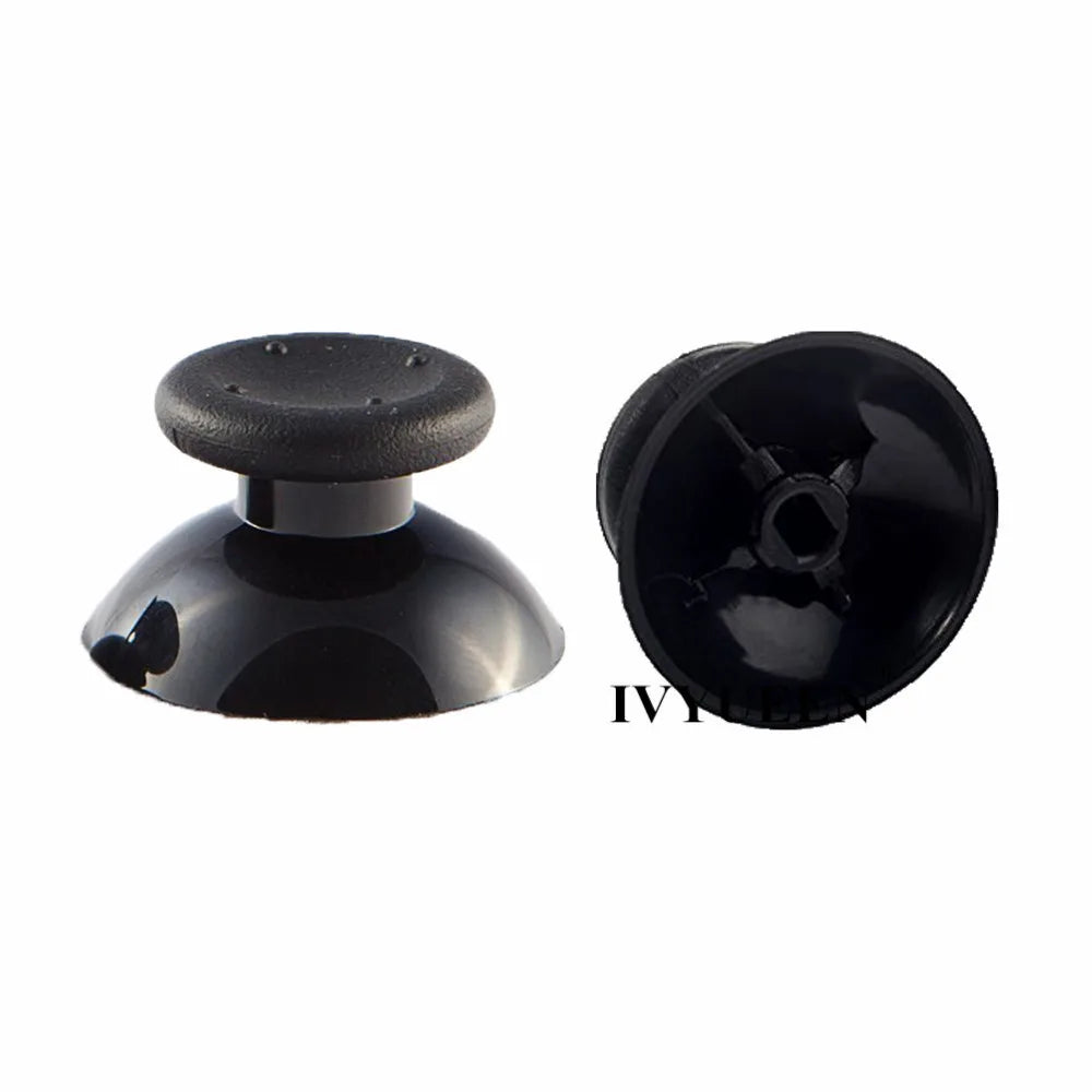 IVYUEEN 100PCS Black Analog Stick Caps – Thumb Grip Covers for PS5, PS4, PS3 & Xbox Controllers