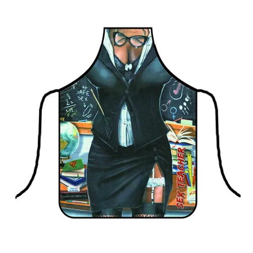 Funny Cartoon Kitchen Apron - Luffy Cooking, Baking & Dinner Party Apron for Adults