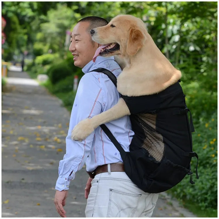 Breathable Hiking Pet Dog Carrier Backpack – Outdoor Travel Mesh Bag for Bicycle & Motorcycle