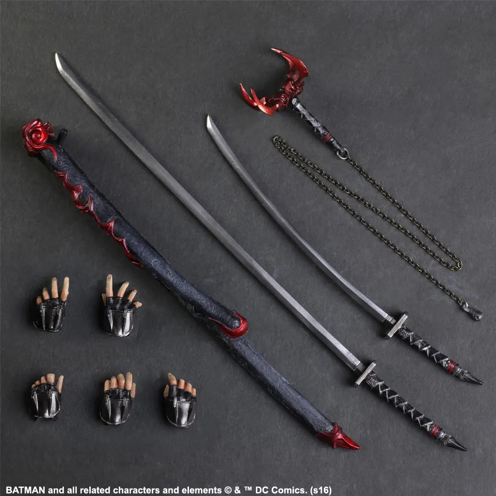 2017 Play Arts Bushido Batman Figure - 27cm Collectible Action Toy for Fans & Display