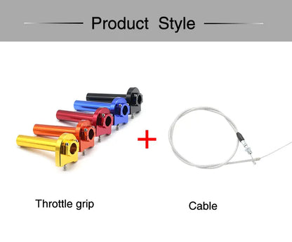 ZSDTRP 7/8" Aluminum Quick Action Throttle Grip Set – Twist Gas Throttle with Cable for 50cc, 110cc, 125cc Dirt & Pit Bikes