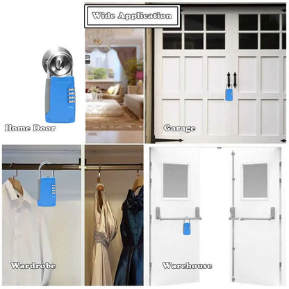 High-Quality Hidden Key Safe Box – 4-Digit Password Lock with Hook (Mini Metal Secret Storage for Home, Villa, Caravan)