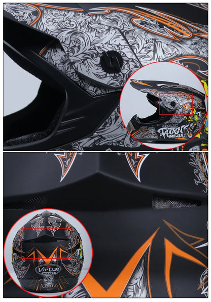 Safety Motocross Helmet for Kids - DOT Approved ATV Cross Bicycle Downhill Capacete, Unisex, Lightweight ABS 1KG