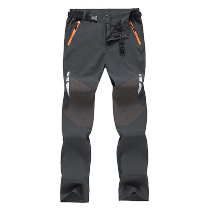 Men’s Reflective Summer Hiking Pants – Lightweight, Breathable, Quick-Dry Outdoor Trekking & Mountain Climbing Trousers with Belt