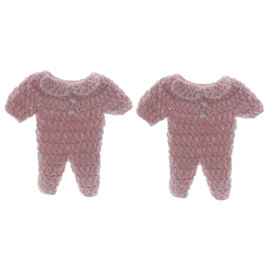 12-Piece Handmade Mini Crochet Baby Clothes – 7.6cm Favors & Decorations for Baby Shower, Baptism, Craft Party