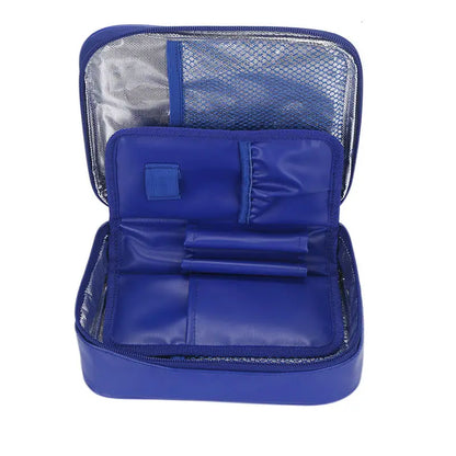 Portable Insulin Cooler Bag – Medium Size Insulated Diabetic Travel Case with Aluminum Foil & Nylon Fabric Ice Storage Protection Bag