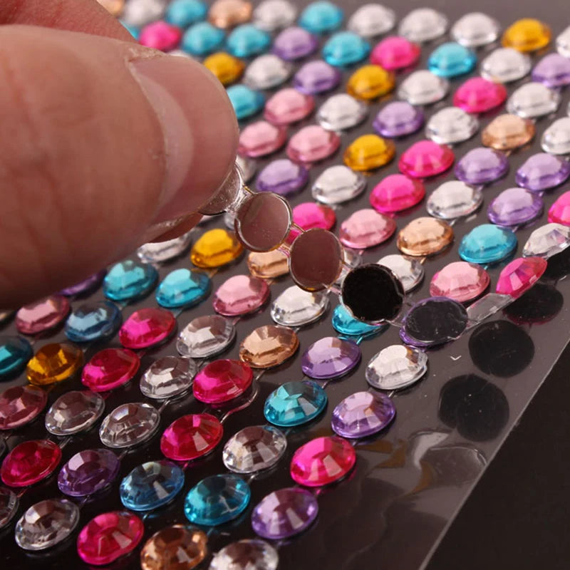 Self Adhesive Rhinestone Stickers - 504/900PCS Acrylic Gems for DIY Crafts & Scrapbooking