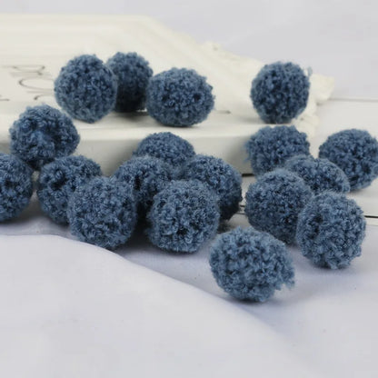 10Pcs Soft Pompom Balls 15/20mm - Fluffy Plush Craft Furballs for DIY Sewing, Home Decor & Christmas Tree Decoration