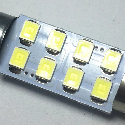 Festoon LED Car Interior Light – 8SMD 1210, 31-41mm Dome Reading Bulb, 12V White