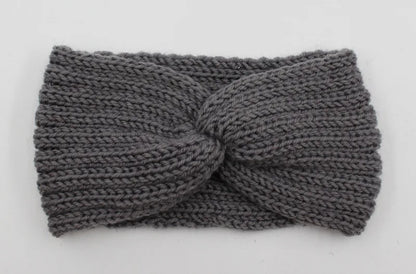 Women's Solid Color Knitted Headband – Elastic Twisted Turban Headwrap, Winter Hair Band for Girls, Fashion Hair Accessories