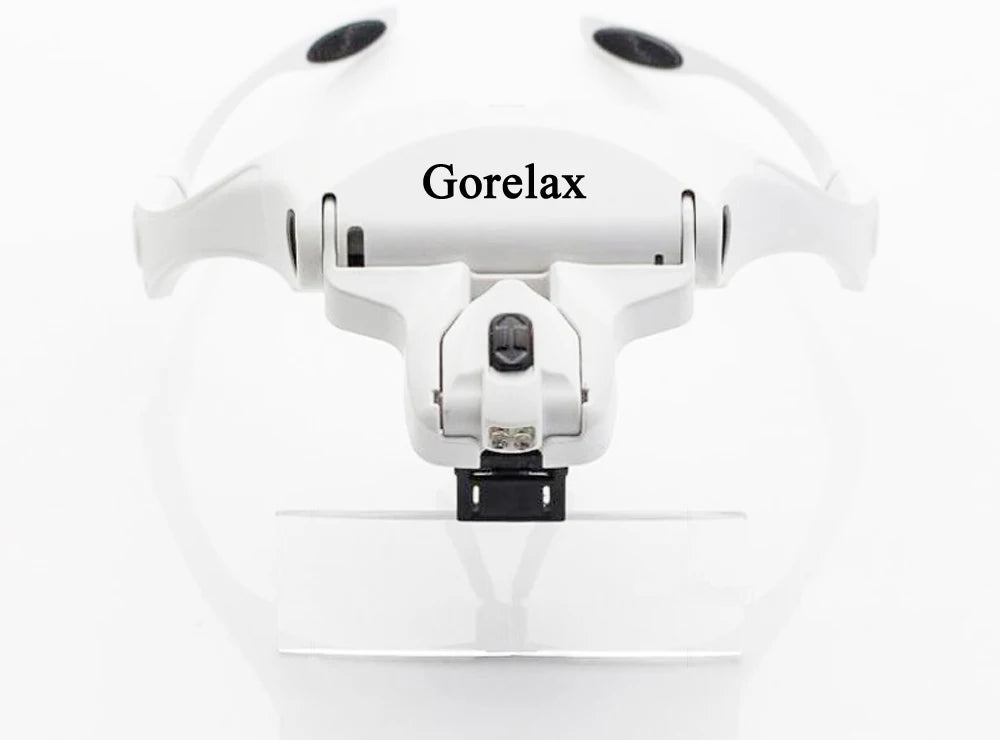 Magnifying Glasses with LED Light - Head Loupe Jeweler Headband Magnifier, Optical Glass Tool for Repair & Reading