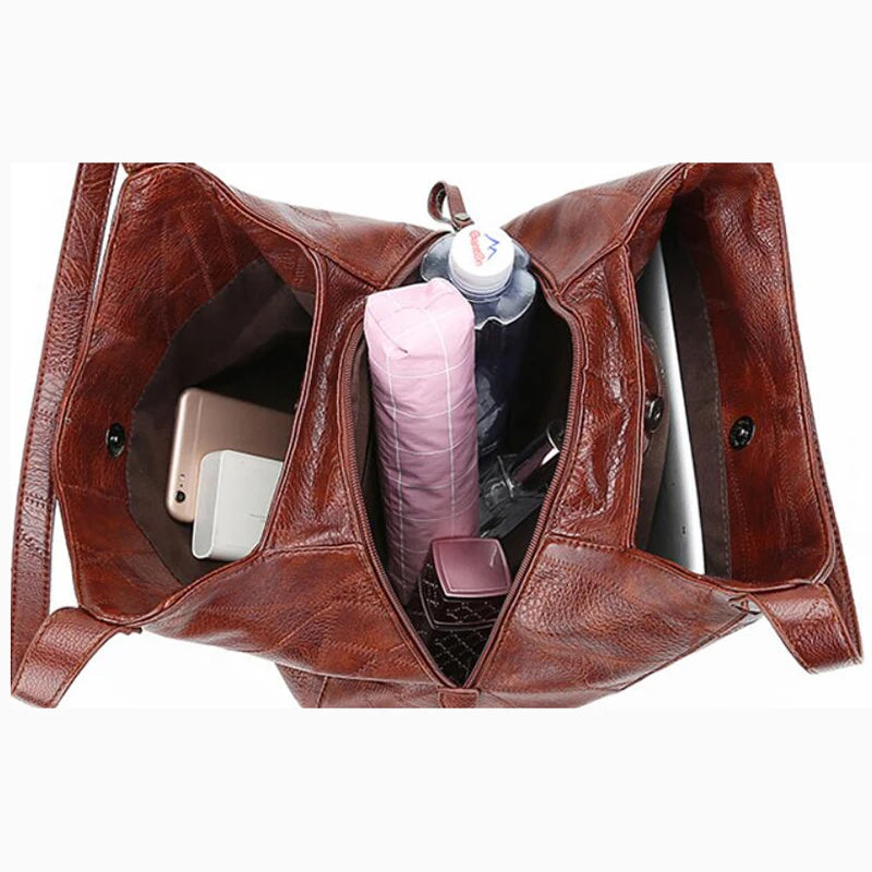 Yogodlns Vintage Women's Handbag - Designer Luxury Shoulder Tote, Fashion Brand Top-Handle Bag
