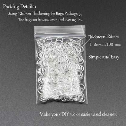 DIY Jewelry Jump Rings - 50-200pcs Split Ring Connectors 3-20mm for Handmade Accessories and Craft Making Supplies