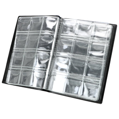 NICEYARD PU Leather Coins Collection Album - 120/60 Pockets Money Organizer Storage Book with PVC Film