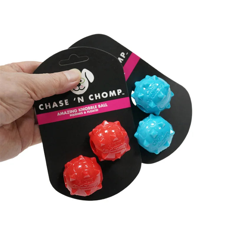 CAITEC Mini Squeaky Dog Ball - Soft Floating Fetch Toy For Small Dogs Tossing And Chasing Play