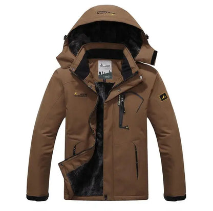 Men's Winter Parka – Windproof & Warm Hooded Fur Coat, Military-Style Thick Anorak Jacket