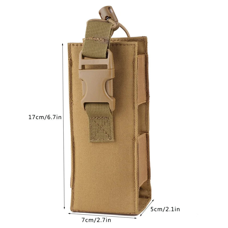 MOLLE Water Bottle Holster Pouch - Outdoor Sports, Hiking, Camping & Travel Canteen Holder EDC Tool Waist Bag
