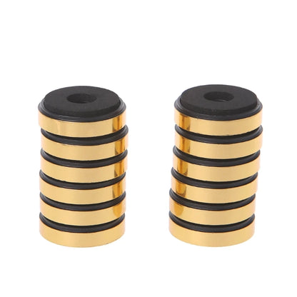 12PCS Bookshelf Speaker Shock Absorption Pads – Aluminum Alloy Damping Feet for Audio Stereo Speakers & Amplifiers