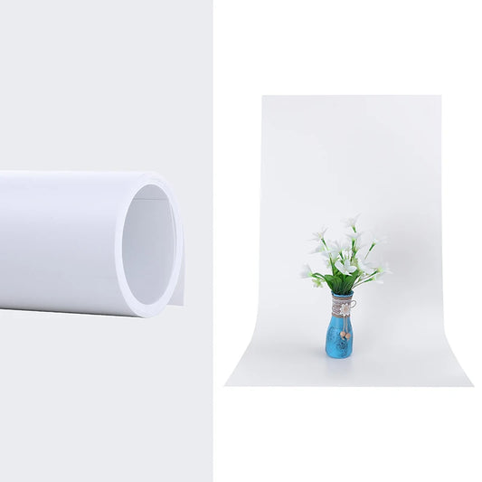 55x120cm Solid Matte White PVC Photo Background – Anti-Wrinkle, Waterproof Backdrop for Photography and Subject Shooting