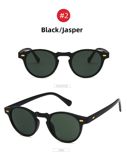 VIVIBEE 2025 Fashion Oval Small Sunglasses – Classic UV400 Clear Transparent Shades for Men & Women