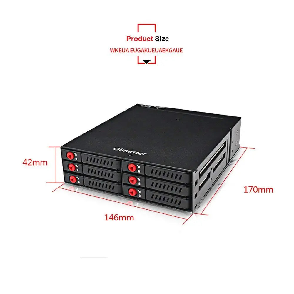 6-Bay & 4-Bay 2.5-inch SATA SSD/HDD Hot Swap Mobile Rack – Data Storage Enclosure for 5.25" Drive Bay
