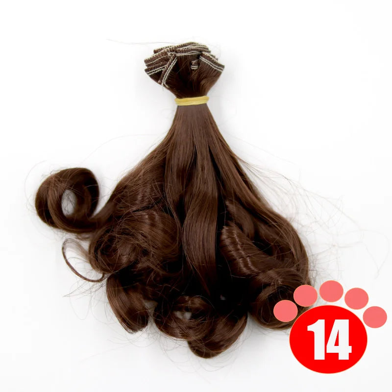 Msiredoll BJD Wig Accessories - Gradient Color Doll Hair for 1/3 1/4 1/6 1/12 DIY Wigs