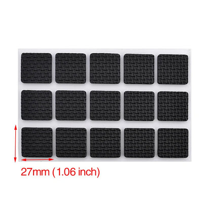 KAK Self-Adhesive Furniture Leg Felt Pads, Anti-Slip Rug Mat Bumper, 1-24PCS Chair Table Protector, Furniture Hardware Damper