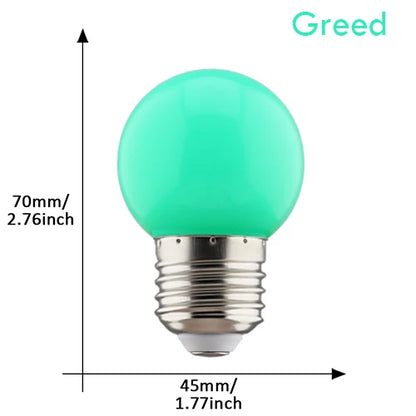 G45 E27 LED Light Bulbs 2-Pack - Colorful 220V Lamps for Christmas, Weddings & Indoor Party Lighting