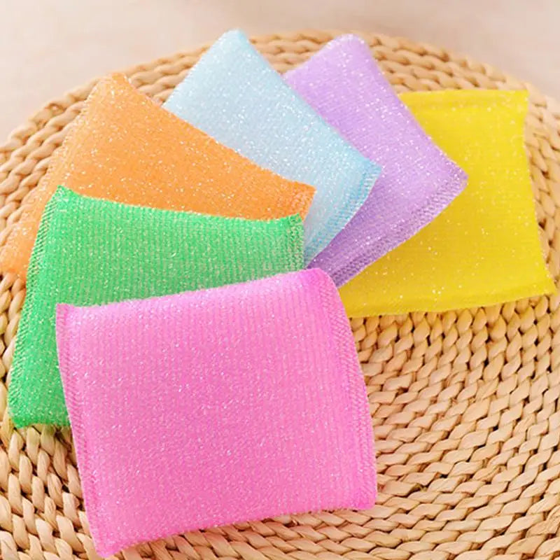 4Pcs Nonstick Kitchen Cleaning Pads - Oil Absorbing Scouring Cloths Sponge Towels for Dish Washing, Bowls & Cookware