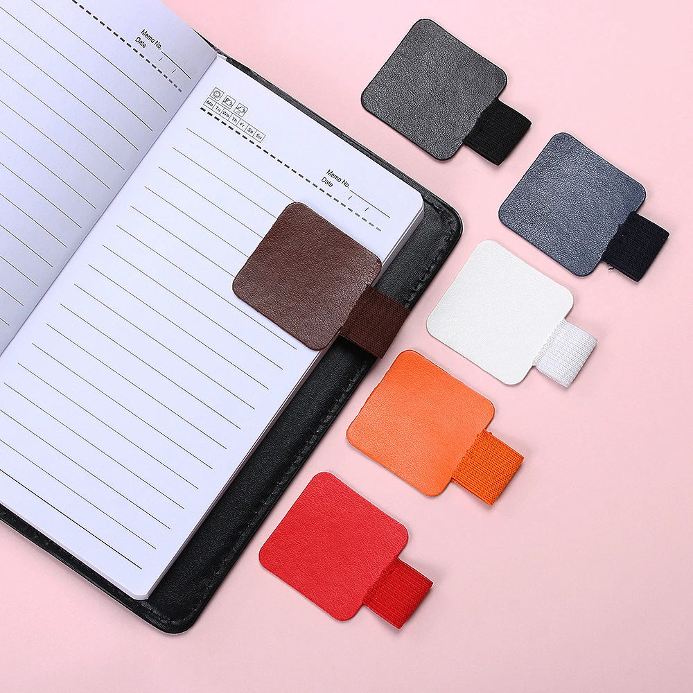 31 Colors Self-Adhesive Leather Pen Holder - Elastic Loop Clip for Notebooks, Journals, and Clipboards