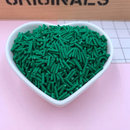 100g Colorful Long Clay Sprinkles – 5-6mm DIY Craft Decorations for Phone Deco & Creative Projects